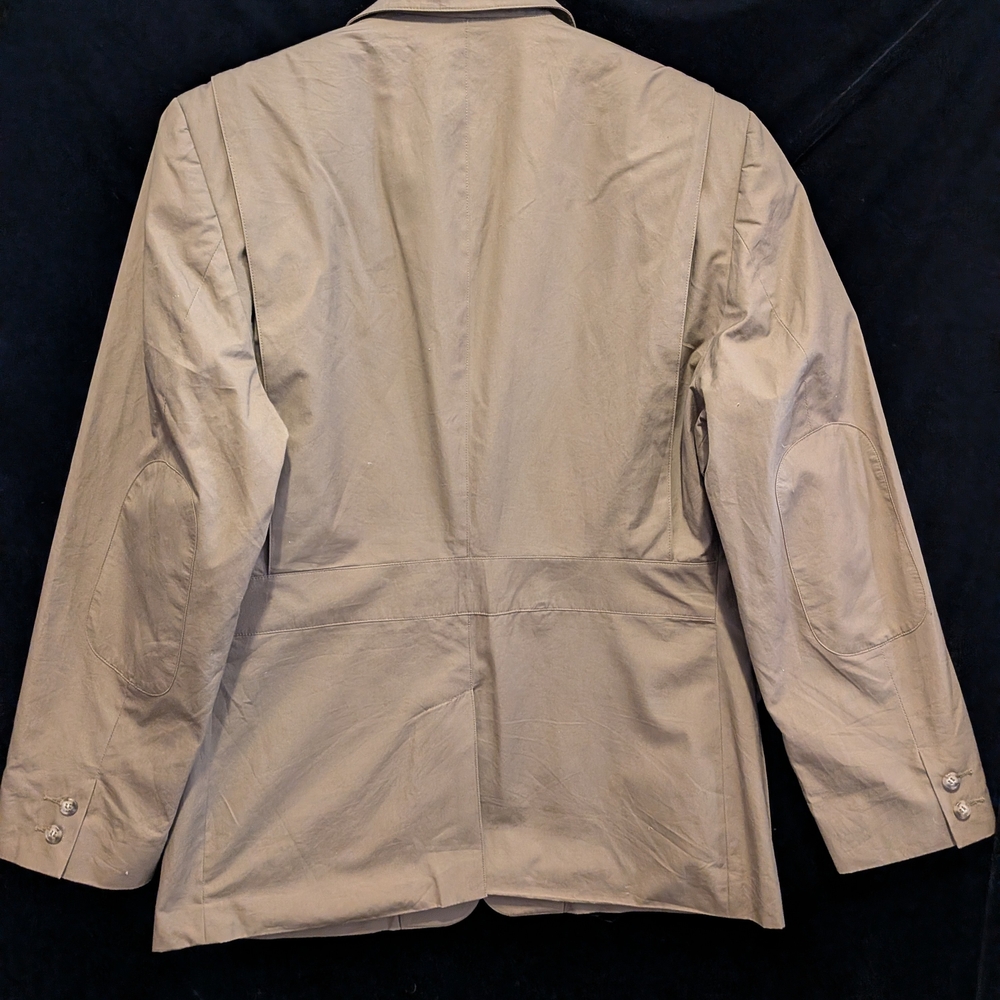 HTF Vintage 80s Banana Republic Khaki Men's Tavel Blazer Jacket w. Pockets 40R - Picture 8 of 9